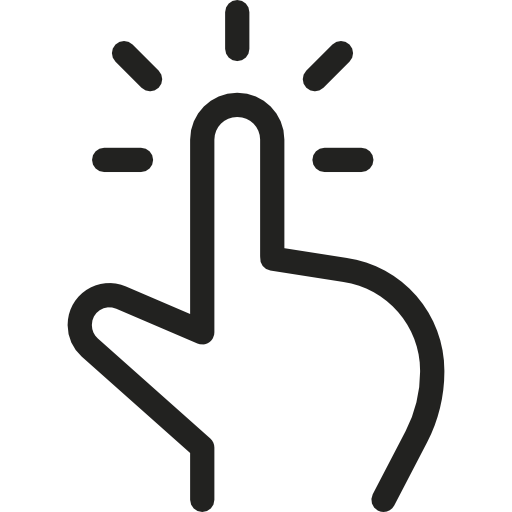 Hand with a finger raised, symbolizing a click, representing patient engagement and ease of booking at Warwick Dental, Oklahoma City.